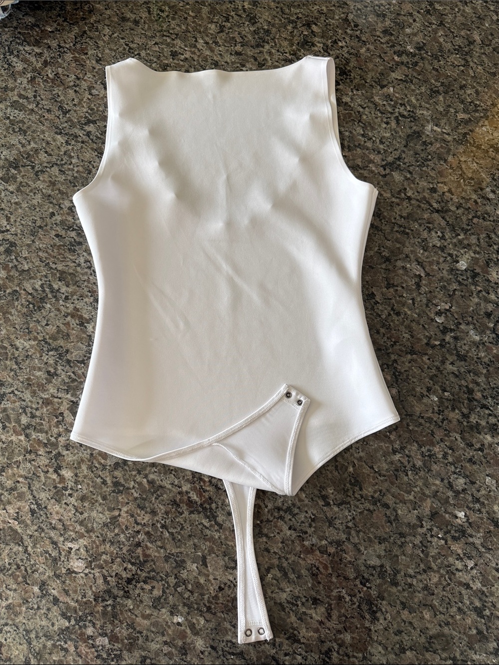 Abercrombie & Fitch White Sleeveless Stretch Bodysuit